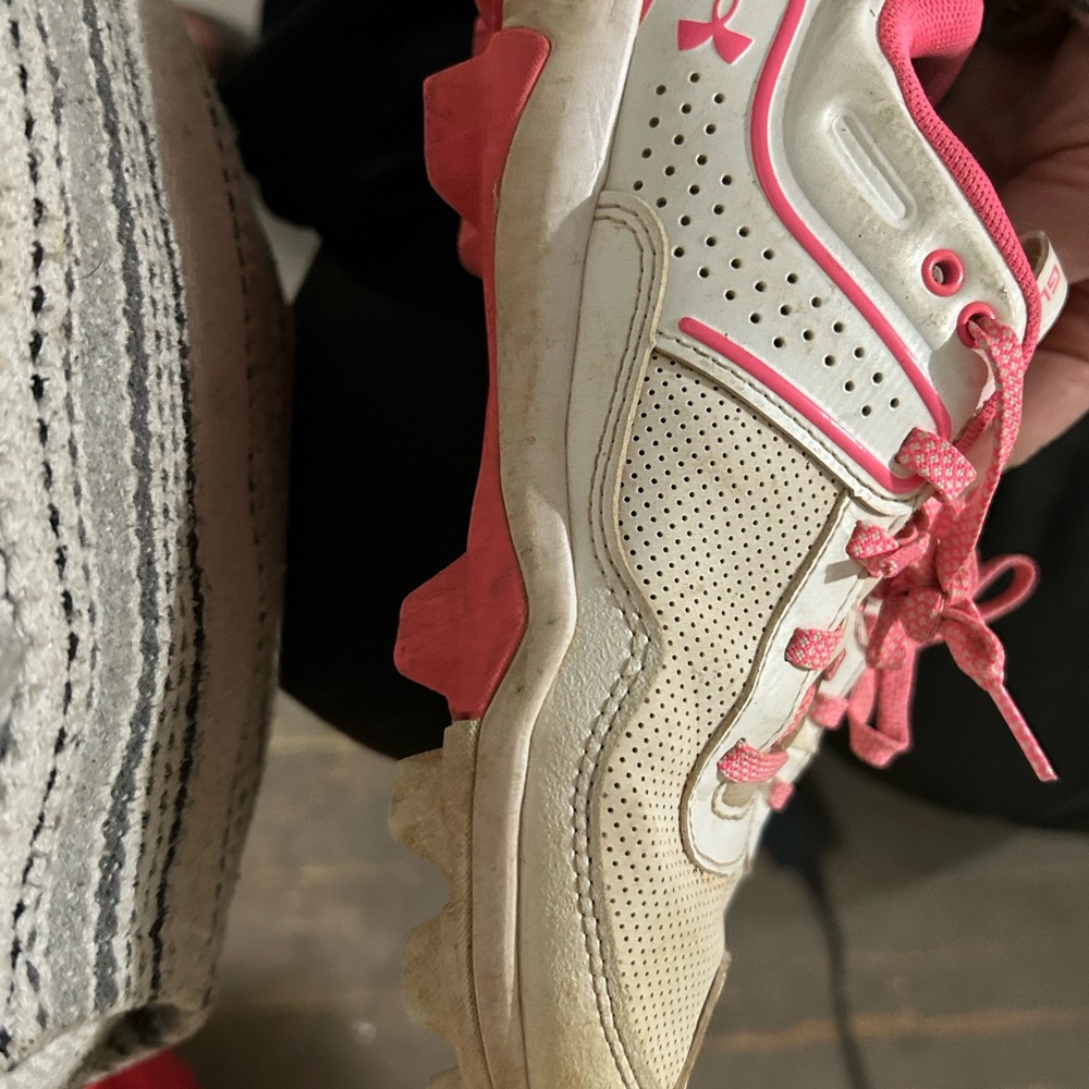Women's Pink and White Athletic Shoes